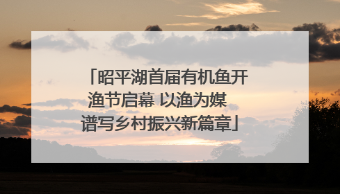 昭平湖首届有机鱼开渔节启幕 以渔为媒 谱写乡村振兴新篇章