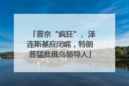 普京“疯狂”、泽连斯基应闭嘴，特朗普猛批俄乌领导人