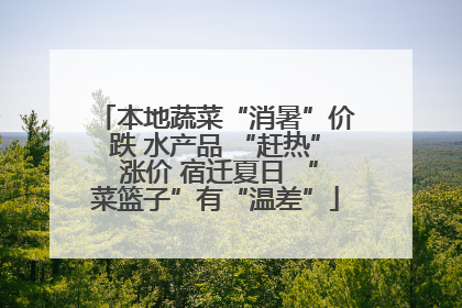 本地蔬菜“消暑”价跌 水产品 “赶热” 涨价 宿迁夏日 “菜篮子”有“温差”