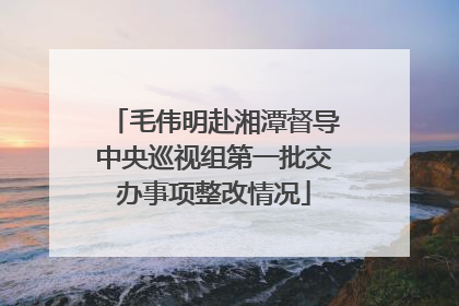 毛伟明赴湘潭督导中央巡视组第一批交办事项整改情况