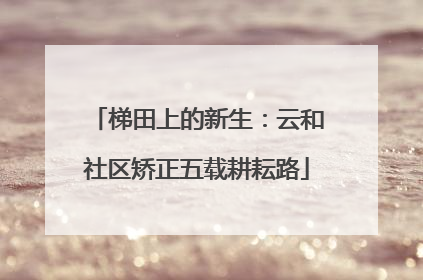 梯田上的新生：云和社区矫正五载耕耘路
