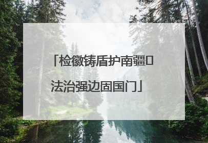 检徽铸盾护南疆 法治强边固国门