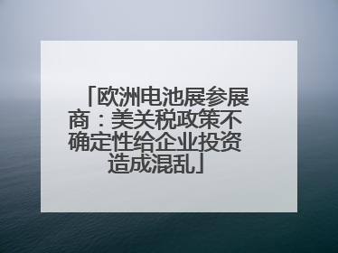 欧洲电池展参展商：美关税政策不确定性给企业投资造成混乱