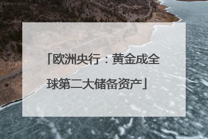 欧洲央行：黄金成全球第二大储备资产