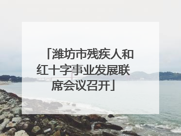 潍坊市残疾人和红十字事业发展联席会议召开