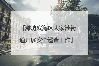 潍坊滨海区大家洼街道开展安全巡查工作