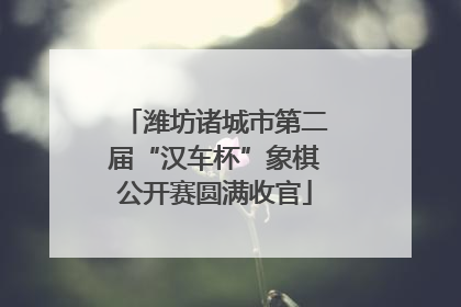 潍坊诸城市第二届“汉车杯”象棋公开赛圆满收官