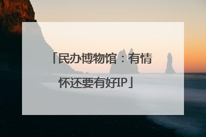 民办博物馆：有情怀还要有好IP