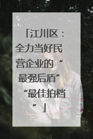 江川区：全力当好民营企业的“最强后盾”“最佳拍档”
