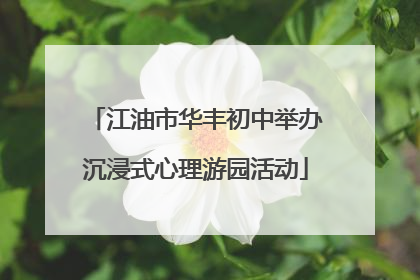 江油市华丰初中举办沉浸式心理游园活动
