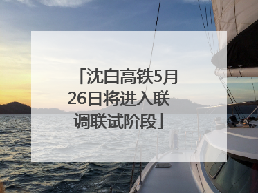沈白高铁5月26日将进入联调联试阶段