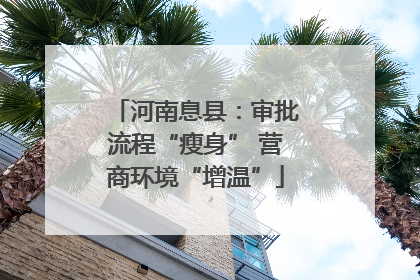 河南息县：审批流程“瘦身” 营商环境“增温”