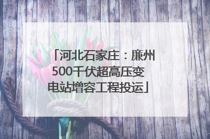 河北石家庄：廉州500千伏超高压变电站增容工程投运