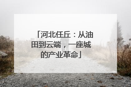 河北任丘：从油田到云端，一座城的产业革命