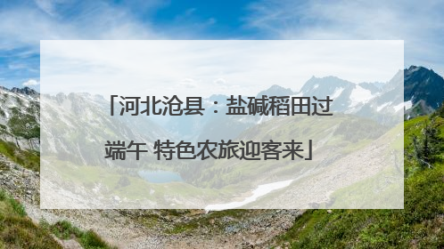 河北沧县：盐碱稻田过端午 特色农旅迎客来