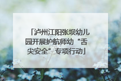 泸州江阳张坝幼儿园开展护航师幼“舌尖安全”专项行动