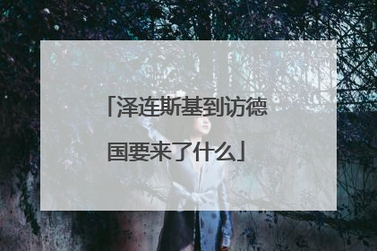 泽连斯基到访德国要来了什么