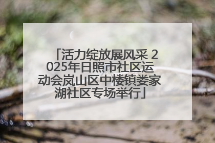 活力绽放展风采 2025年日照市社区运动会岚山区中楼镇娄家湖社区专场举行