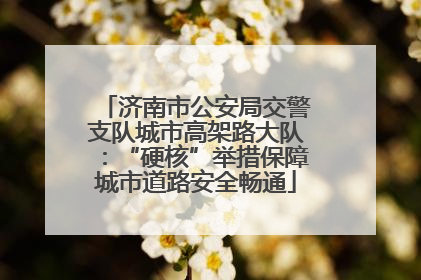 济南市公安局交警支队城市高架路大队：“硬核”举措保障城市道路安全畅通