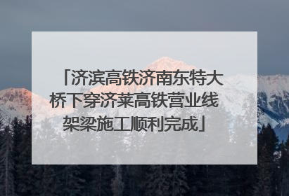 济滨高铁济南东特大桥下穿济莱高铁营业线架梁施工顺利完成