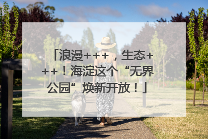 浪漫+++，生态+++！海淀这个“无界公园”焕新开放！