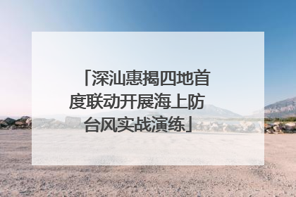 深汕惠揭四地首度联动开展海上防台风实战演练