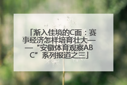 渐入佳境的C面：赛事经济怎样培育壮大——“安徽体育观察ABC”系列报道之三