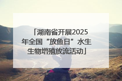 湖南省开展2025年全国“放鱼日”水生生物增殖放流活动