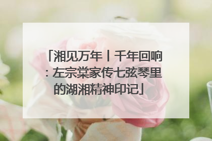 湘见万年丨千年回响：左宗棠家传七弦琴里的湖湘精神印记