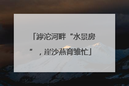 滹沱河畔“水景房”，崖沙燕育雏忙