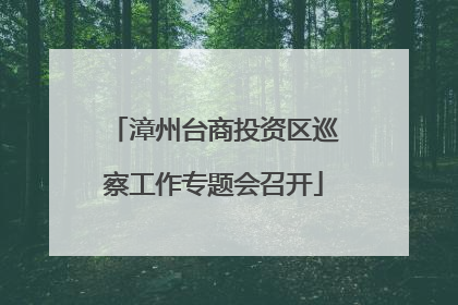 漳州台商投资区巡察工作专题会召开
