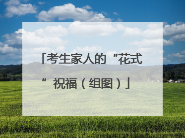 考生家人的“花式”祝福（组图）