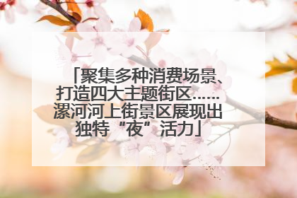 聚集多种消费场景、打造四大主题街区……漯河河上街景区展现出独特“夜”活力