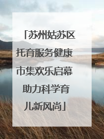 苏州姑苏区托育服务健康市集欢乐启幕 助力科学育儿新风尚