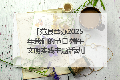 范县举办2025年我们的节日·端午文明实践主题活动