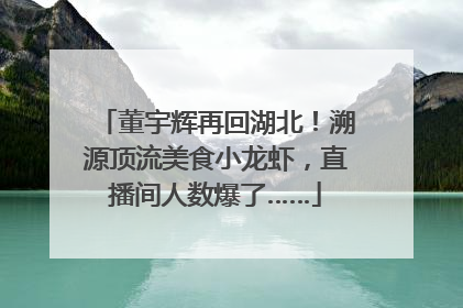 董宇辉再回湖北！溯源顶流美食小龙虾，直播间人数爆了……