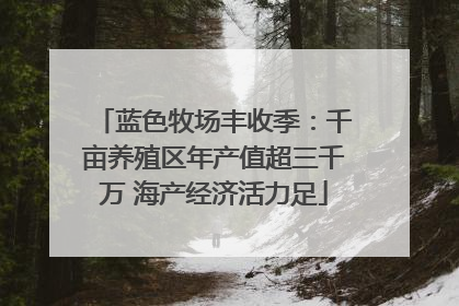 蓝色牧场丰收季：千亩养殖区年产值超三千万 海产经济活力足