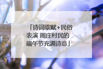 诗词歌赋+民俗表演 周庄村民的端午节充满诗意