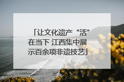 让文化遗产“活”在当下 江西集中展示百余项非遗技艺