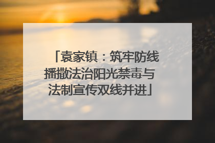 袁家镇：筑牢防线播撒法治阳光禁毒与法制宣传双线并进