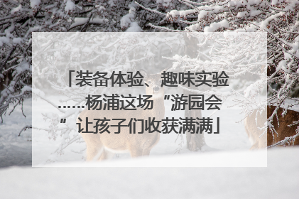 装备体验、趣味实验……杨浦这场“游园会”让孩子们收获满满