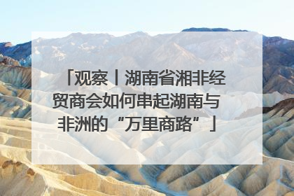 观察丨湖南省湘非经贸商会如何串起湖南与非洲的“万里商路”
