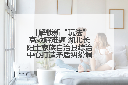 解锁新“玩法” 高效解难题 湖北长阳土家族自治县综治中心打造矛盾纠纷调处“终点站”