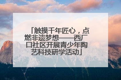 触摸千年匠心，点燃非遗梦想——西厂口社区开展青少年陶艺科技研学活动