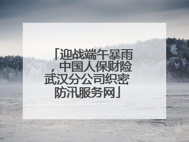 迎战端午暴雨，中国人保财险武汉分公司织密防汛服务网