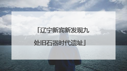 辽宁新宾新发现九处旧石器时代遗址