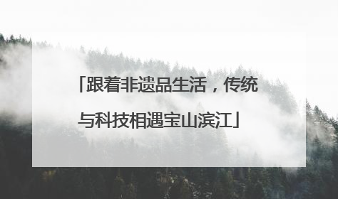 跟着非遗品生活，传统与科技相遇宝山滨江