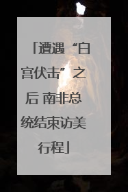 遭遇“白宫伏击”之后 南非总统结束访美行程