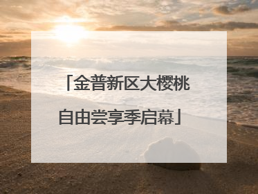 金普新区大樱桃自由尝享季启幕
