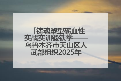 铸魂塑型砺血性 实战实训锻铁拳——乌鲁木齐市天山区人武部组织2025年度民兵集中轮训
